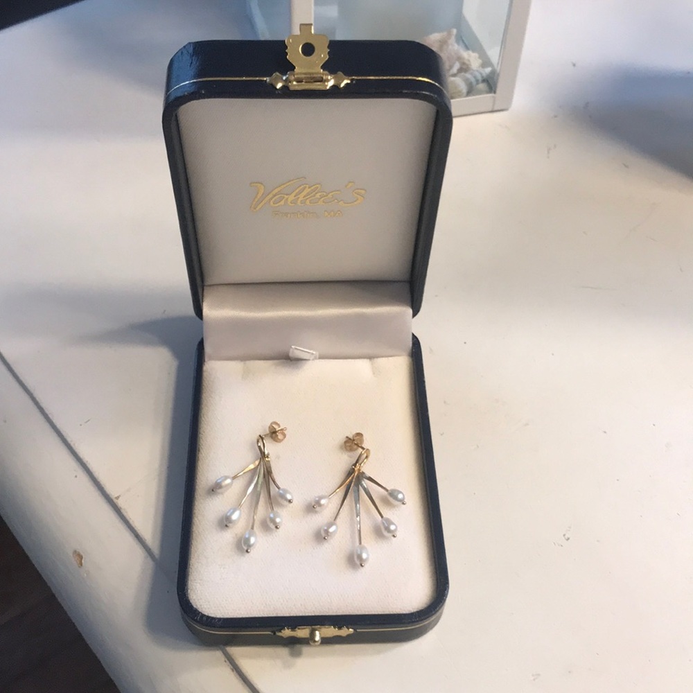 Pearl dropped earrings AUTHENTIC - Picture 3 of 5